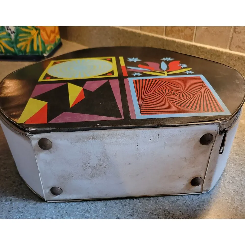 Funky Art Deco Travel Case Zipper Close 13